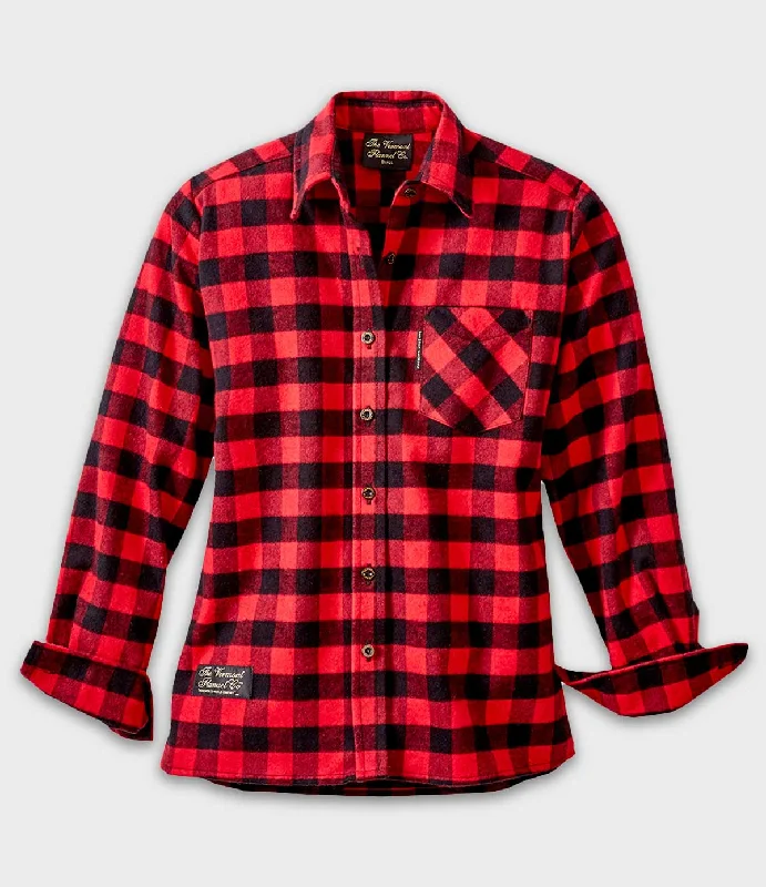 Women's Classic Flannel Shirt - Red Buffalo