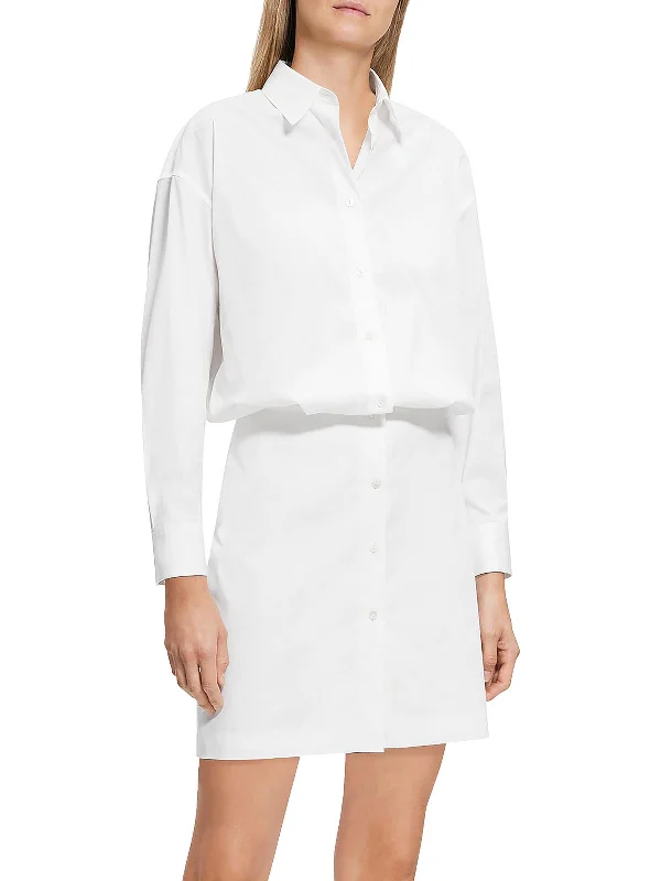 Womens Collared Short Shirtdress