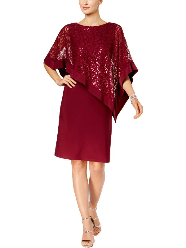 Womens Sequined Lace Special Occasion Dress