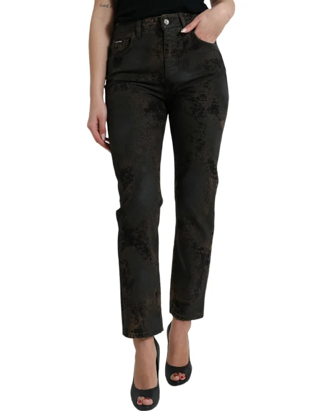 Dolce & Gabbana Chic Boyfriend Mid Waist Stretch Women's Jeans