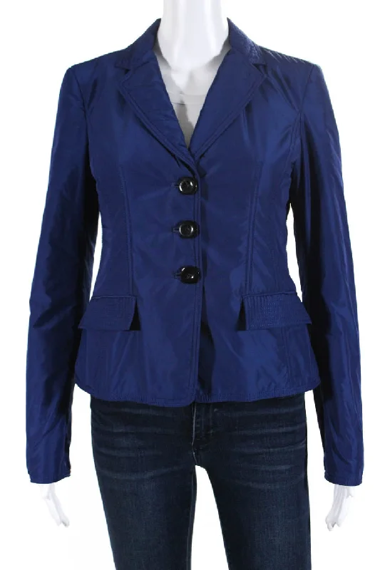 Artistic Layers Warm Cardigans Armani Collezioni Womens Long Sleeve Waterproof Blazer Jacket Royal Blue