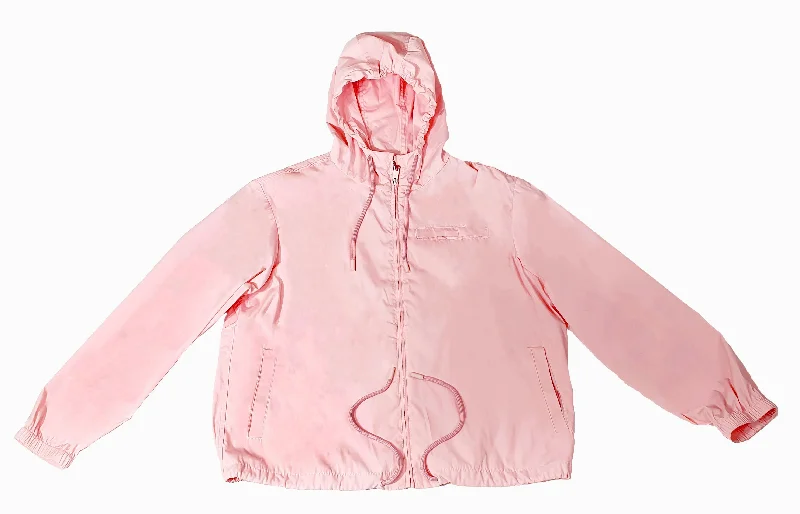 Relaxed Outdoors Sports Jackets Bally 6301236 Petal Pink Waterproof Hooded Raincoat