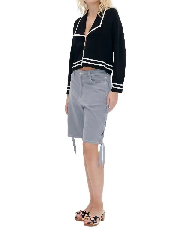 Soft Elegance Cargo Shorts Cila Blazer In Black