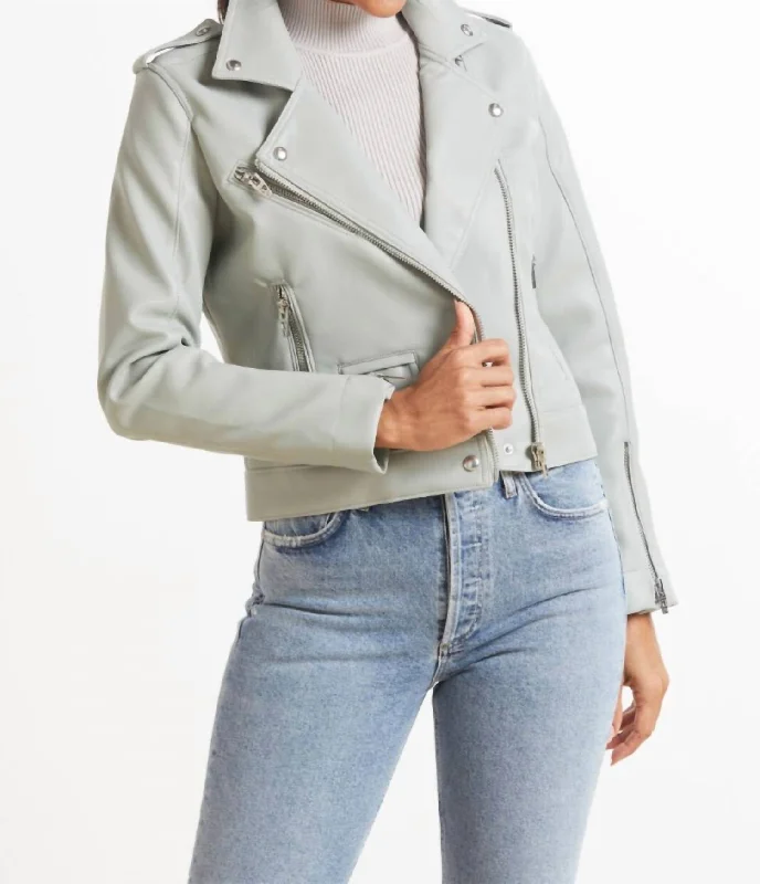 Everyday Utility Sporty Jackets Faux Leather Moto Jacket In Play Act