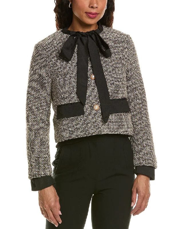 Smart Casual Wear Urban Style HL Affair Tweed Crop Jacket