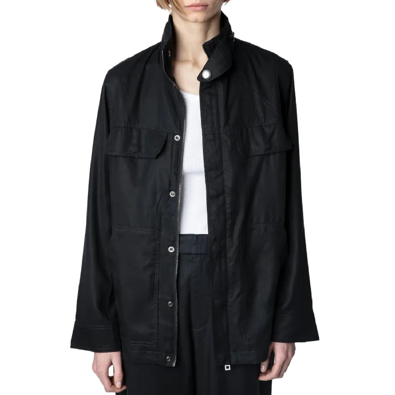 Cozy Tailoring Urban Style Kayaka Lyocell Jacket In Noir