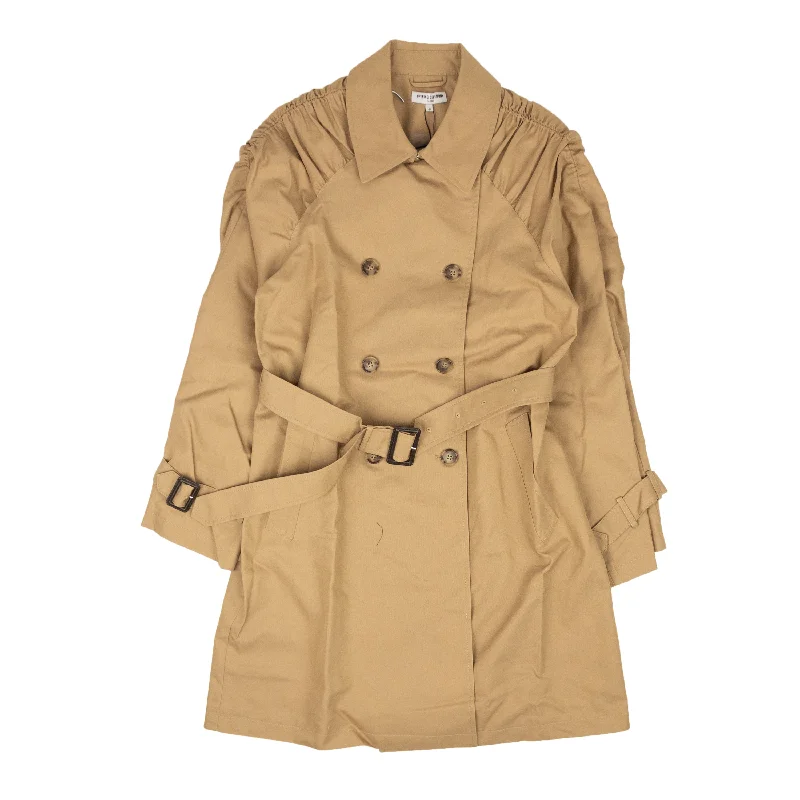 Everyday Utility High-fashion Looks Opening Ceremony Smocked Trenchcoat - Sand