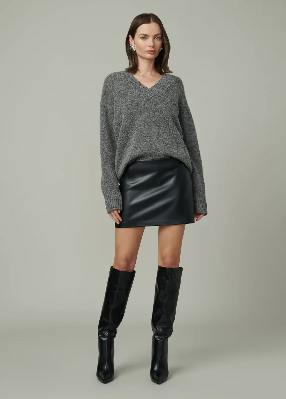 THE VEGAN LEATHER MINI SKIRT