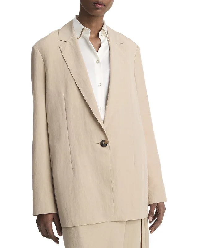 Sophisticated Edge Business Shirts Vince Relaxed Textured Wool-Blend Blazer