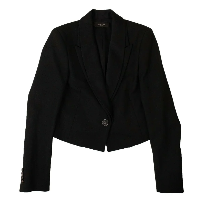 Classic Statement Graphic Tees Women's Black Double Collar Blazer