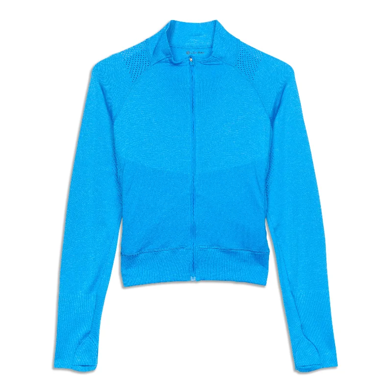 Classic Utility Street Jackets Breathable Textured Knit Training Jacket