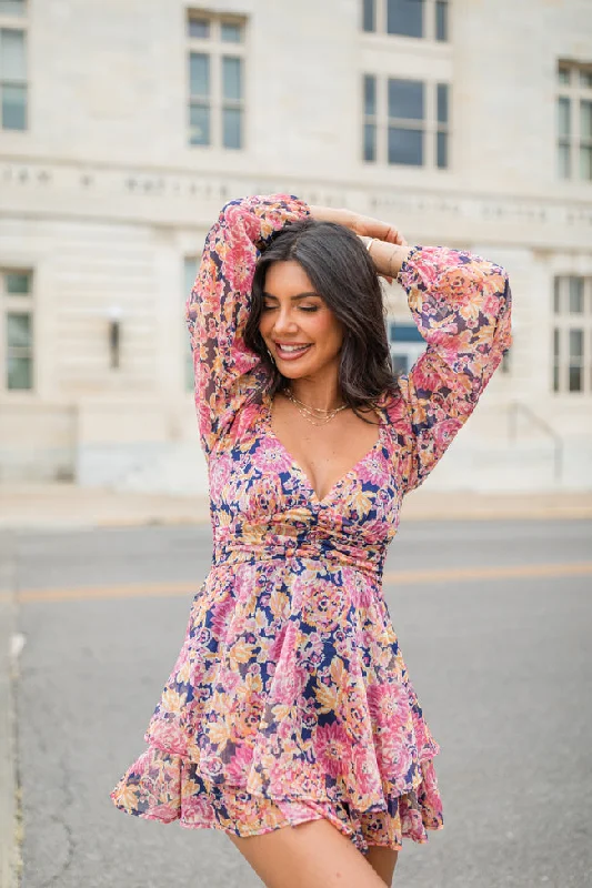 Give It Meaning Floral Long Sleeve Romper