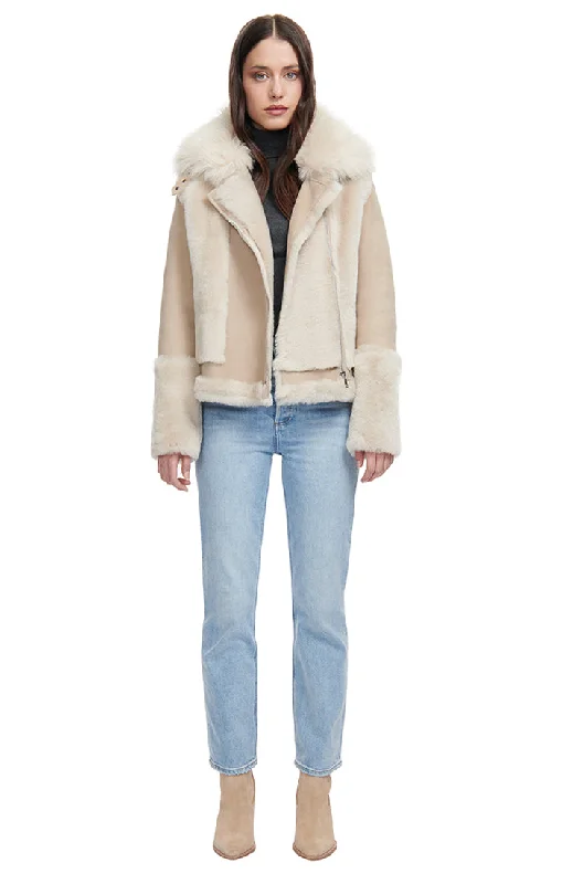 Minimalist Tailoring Casual Jackets SOUL SHEARLING SUEDE BOMBER