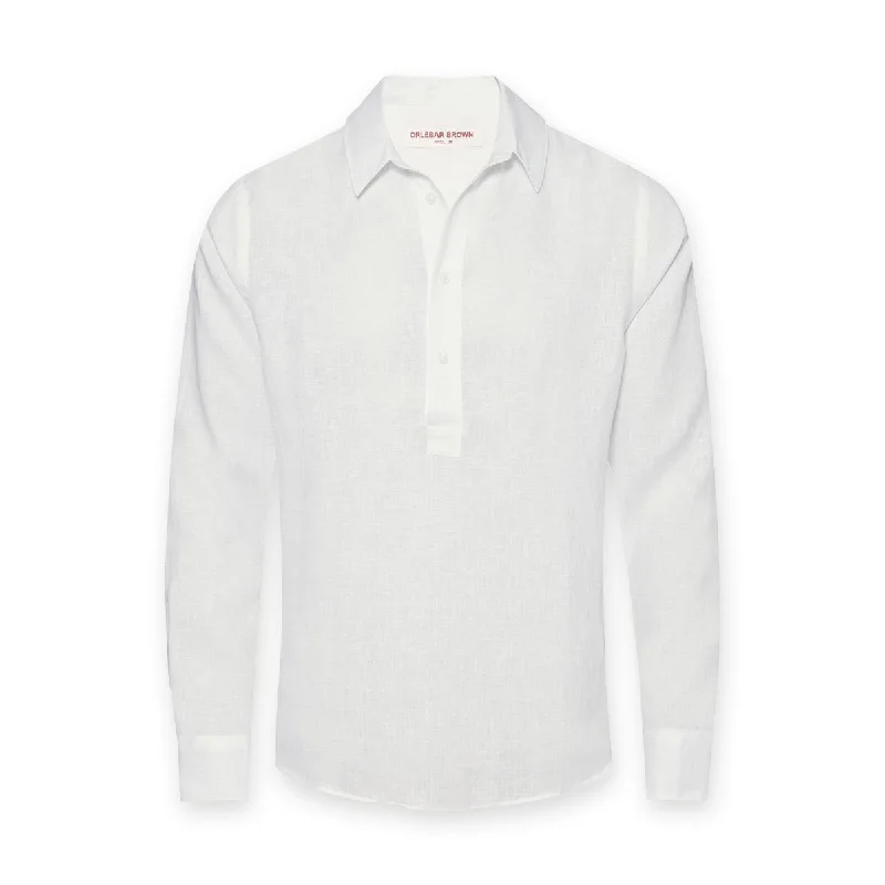 Orlebar Brown - Percy Overhead Linen Shirt in White