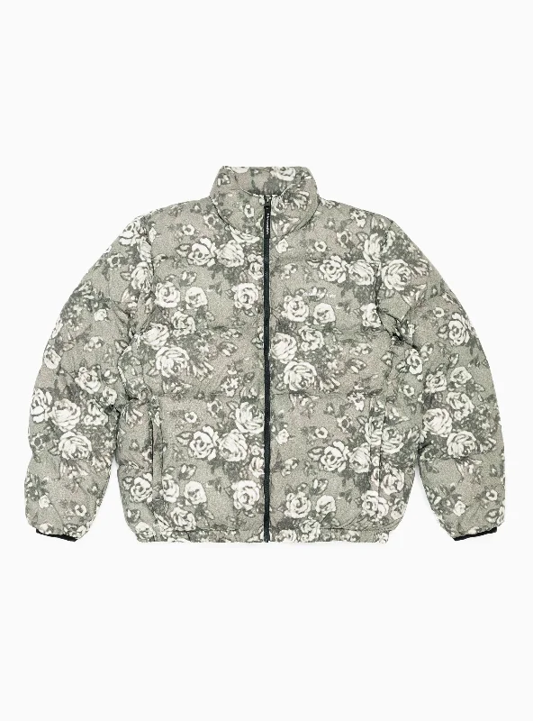 PERTEX® T Down Jacket Grey Floral