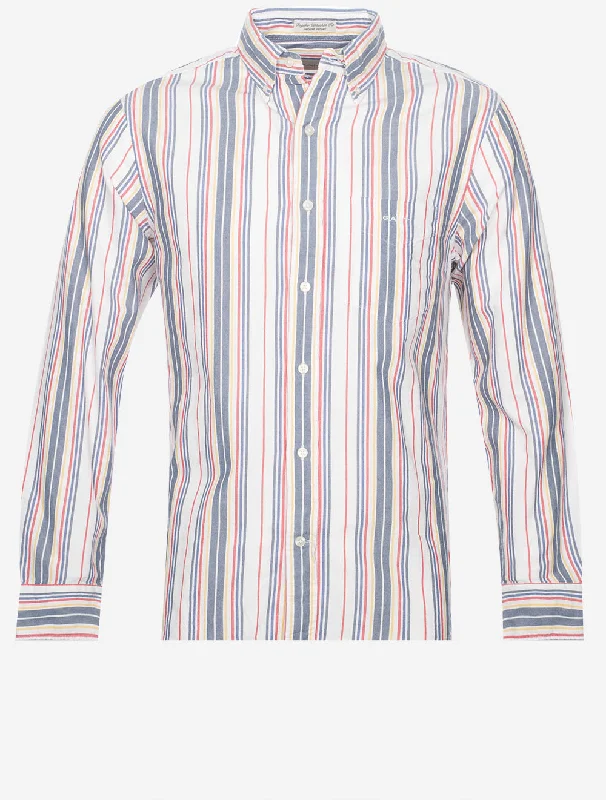 Regular Stripe Archive Oxford Shirt Eggshell