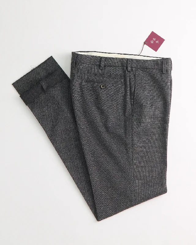 Knit Melange Stretch Pants / Grey