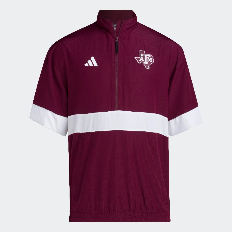 Men's adidas Texas A&M Training Strategy 1/4 Zip Top