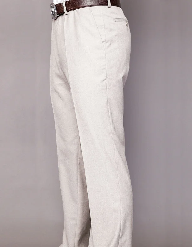 OFF WHITE MODERN FIT FLAT FRONT DRESS PANTS