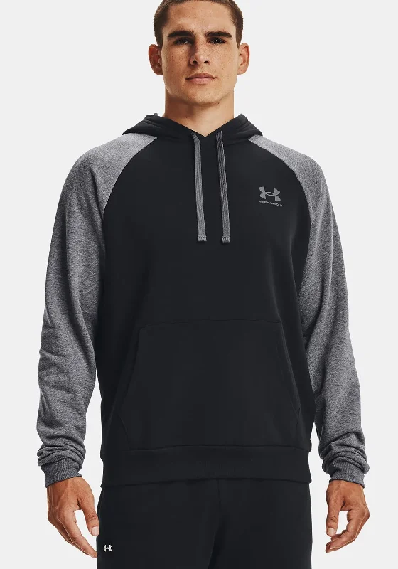 Under Armour Rival Fleece Colour Block Hoodie, Black