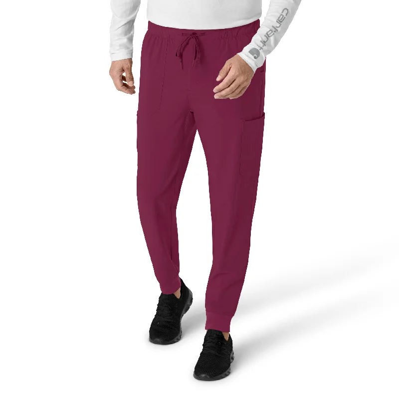 Sporty Minimalism Carhartt Force Cross-Flex Men's Jogger Scrub Pant - Wine