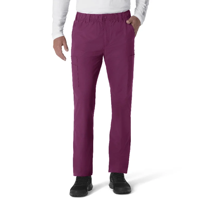 Clean Lines Carhartt Force Essentials Men's Straight Leg Cargo Scrub Pant - Wine