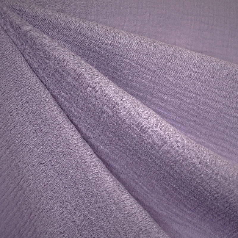 Layered Grunge Cotton Double Gauze Solid Lavender