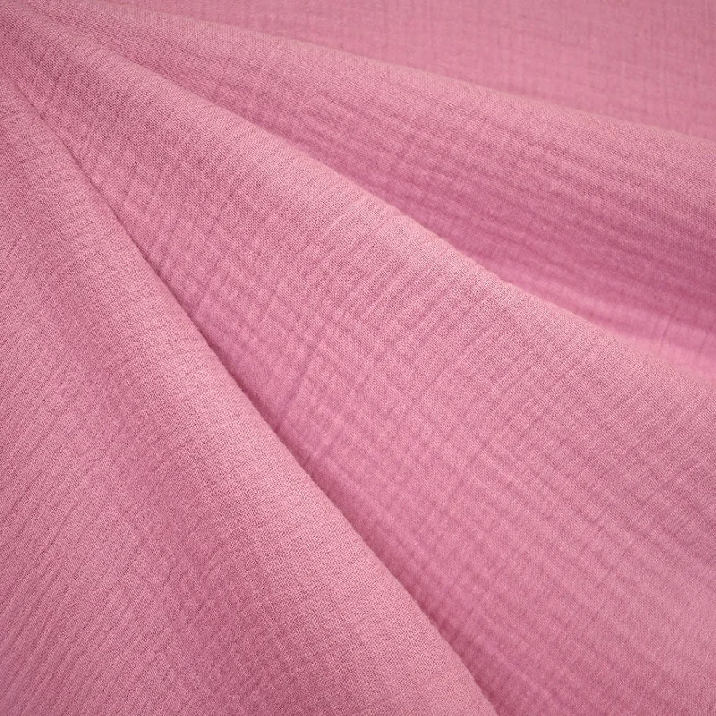 Contemporary Minimalism Cotton Double Gauze Solid Pink