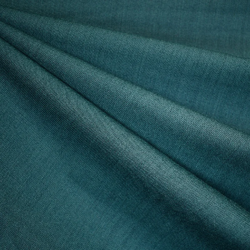 Classic Utility Italian Wool Gabardine Suiting Solid Aquamarine