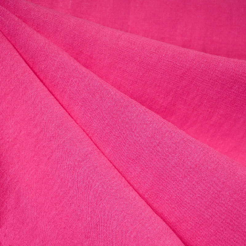 Clean Utility Soft Washed Linen Solid Fuchsia