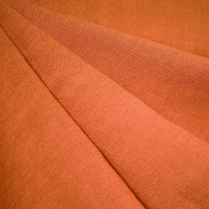 Relaxed Outdoors Soft Washed Linen Solid Tangerine