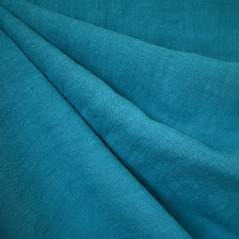 Statement Denim Soft Washed Linen Solid Turquoise