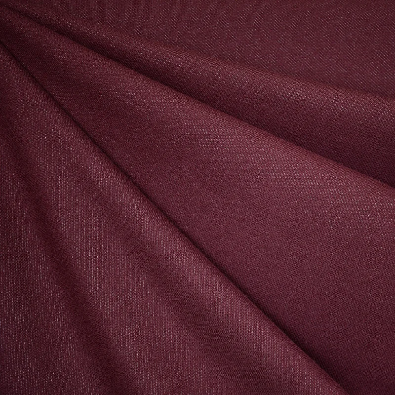 Retro Elegance Ultra Stretchy Jeans Knit Solid Burgundy