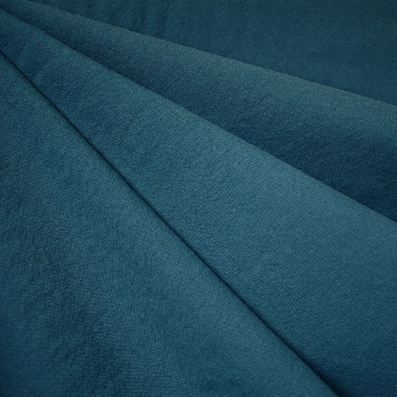 Luxe Casual Washed Crinkle Cotton Solid Ocean