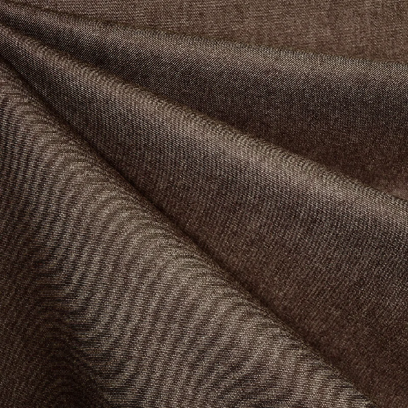 Cozy Tailoring Yarn Dyed Stretch Wool Blend Twill Suiting Chocolate